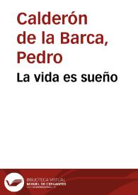 Portada:La vida es sueño / Pedro Calderón de la Barca