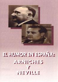 Portada:El humor en España : Carlos Arniches y Edgar Neville / Juan Antonio Ríos Carratalá (ed.)