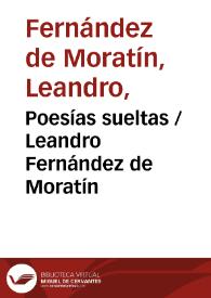Portada:Poesías sueltas / Leandro Fernández de Moratín