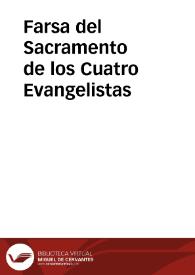 Portada:Farsa del Sacramento de los Cuatro Evangelistas