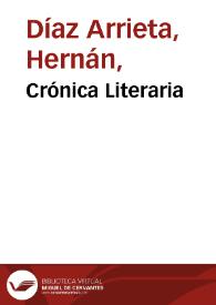 Portada:Crónica Literaria / Alone