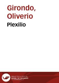 Portada:Plexilio / Oliverio Girondo