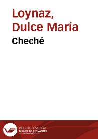Portada:Cheché / Dulce María Loynaz
