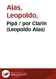 Portada:Pipá / por Clarín (Leopoldo Alas)