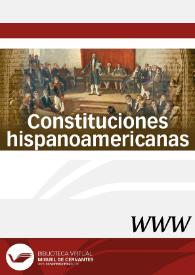 Portada:Constituciones hispanoamericanas / director  Ignacio Fernández Sarasola