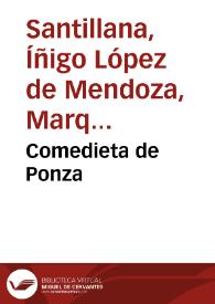 Portada:Comedieta de Ponza / Íñigo López de Mendoza