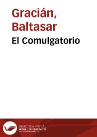 Portada:El Comulgatorio / Baltasar Gracián