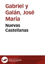 Portada:Nuevas Castellanas / José María Gabriel y Galán