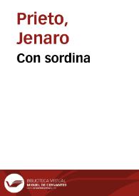 Portada:Con sordina / Jenaro Prieto