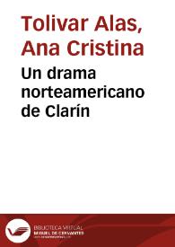 Portada:Un drama norteamericano de Clarín / Ana Cristina Tolivar Alas