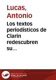 Portada:Los textos periodísticos de Clarín redescubren su faceta más radical / Antonio Lucas