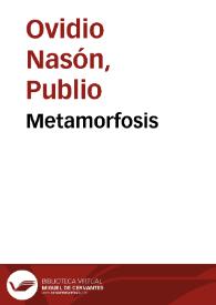 Portada:Metamorfosis / Ovidio; traducción de Ana Pérez Vega