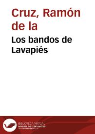 Portada:Los bandos de Lavapiés / Ramón de la Cruz