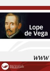 Portada:Lope de Vega / dirección Miguel Ángel Auladell Pérez