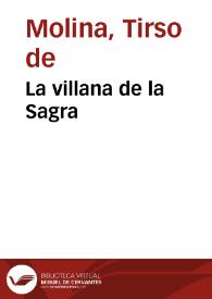 Portada:La villana de la Sagra / Tirso de Molina
