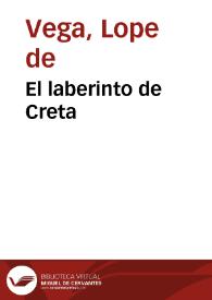 Portada:El laberinto de Creta / Lope de Vega