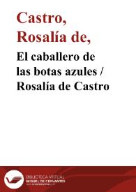 Portada:El caballero de las botas azules / Rosalía de Castro