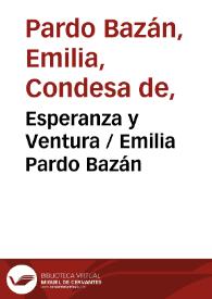 Portada:Esperanza y Ventura / Emilia Pardo Bazán