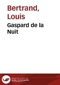 Portada:Gaspard de la Nuit / Louis Bertrand