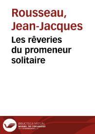 Portada:Les rêveries du promeneur solitaire / Jean-Jacques Rousseau