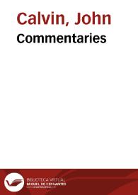 Portada:Commentaries / Johan Calvin