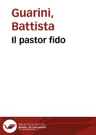 Portada:Il pastor fido / Giovan Battista Guarini
