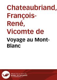 Portada:Voyage au Mont-Blanc / François René de Chateaubriand