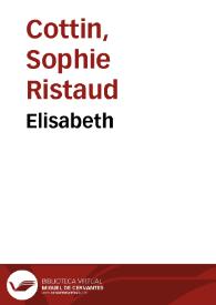 Portada:Elisabeth / Sophie Ristaud Cottin