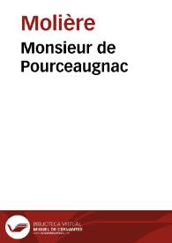Portada:Monsieur de Pourceaugnac / Molière; M. Eugène Despois; Paul Mesnard