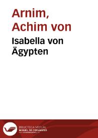 Portada:Isabella von Ägypten / Achim von Arnim