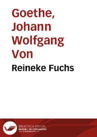 Portada:Reineke Fuchs / Johann Wolfgang von Goethe