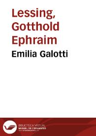 Portada:Emilia Galotti / Gotthold Ephraim Lessing