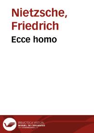 Portada:Ecce homo / Friedrich Nietzsche