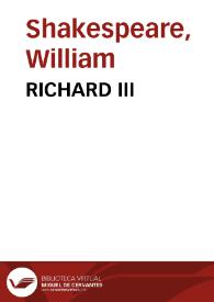 Portada:RICHARD III / William Shakespeare;  August Wilhelm von Schlegel