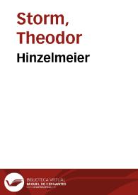 Portada:Hinzelmeier / Theodor Storm