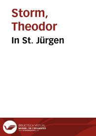 Portada:In St. Jürgen / Theodor Storm