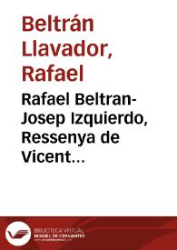 Portada:Rafael Beltran-Josep Izquierdo, Ressenya de Vicent Martines, El 'Tirant' poliglota