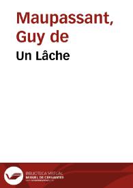 Portada:Un Lâche / Guy de Maupassant