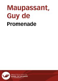 Portada:Promenade / Guy de Maupassant