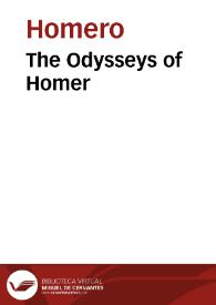Portada:The Odysseys of Homer / George Chapman. Trans.