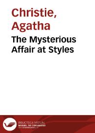 Portada:The Mysterious Affair at Styles / Agatha Christie