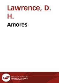Portada:Amores / D. H. Lawrence