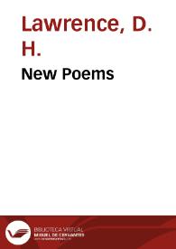Portada:New Poems / D. H. Lawrence