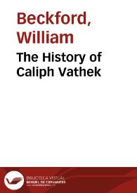 Portada:The History of Caliph Vathek / William Beckford