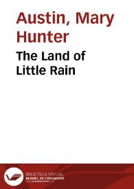 Portada:The Land of Little Rain / Mary Hunter Austin