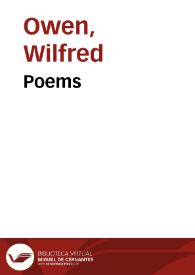 Portada:Poems / Wilfred Owen