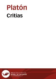 Portada:Critias / Platon