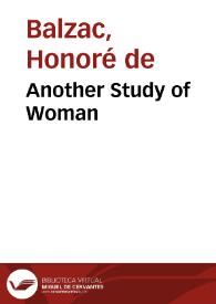 Portada:Another Study of Woman / Honoré de Balzac