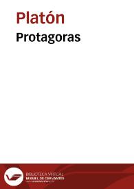 Portada:Protagoras / Platon