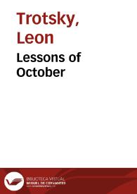 Portada:Lessons of October / Leon Trotsky